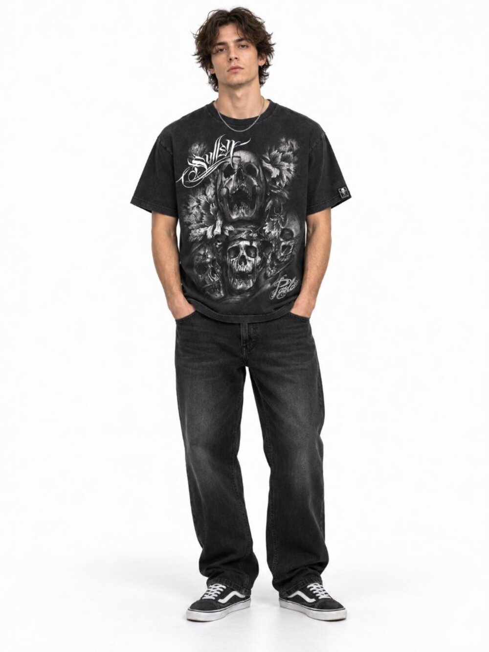 Sullen Art Collective Skull Graphic Tee Shirt